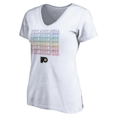 Philadelphia Flyers Women's City Pride V-Neck T-Shirt White