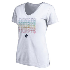 Toronto Maple Leafs Women's City Pride V-Neck T-Shirt White