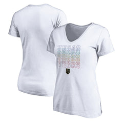 Vegas Golden Knights Women's City Pride V-Neck T-Shirt White
