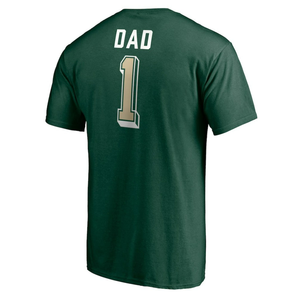 Minnesota Wild Number One Dad Logo T-Shirt Green