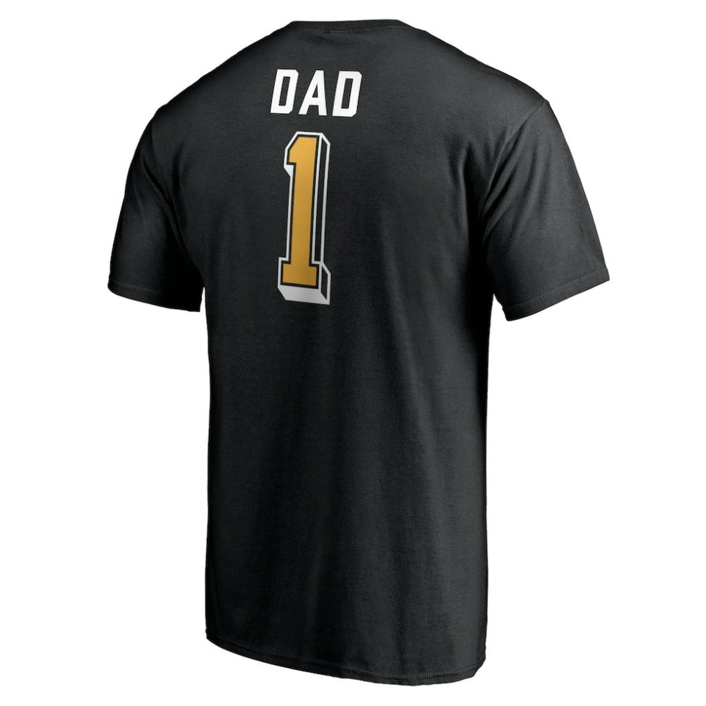 Pittsburgh Penguins Number One Dad Logo T-Shirt Black