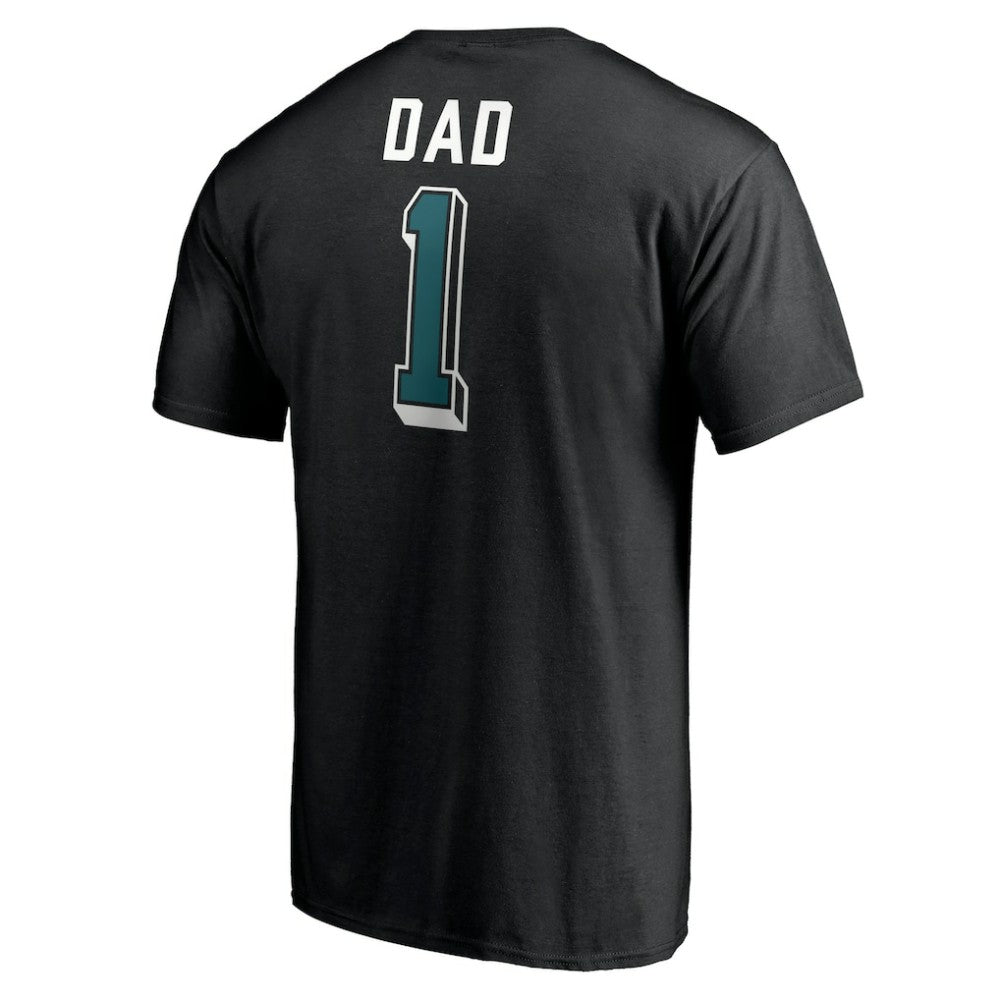 San Jose Sharks Number One Dad Logo T-Shirt Black