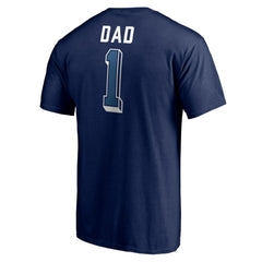 Winnipeg Jets Number One Dad Logo T-Shirt Navy