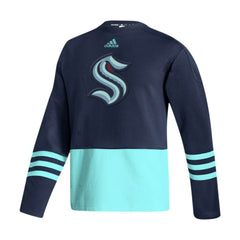 Seattle Kraken adidas Logo AEROREADY Pullover Sweater Deep Sea Blue
