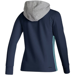 Seattle Kraken adidas Women's Skate Lace AEROREADY Pullover Hoodie Deep Sea Blue