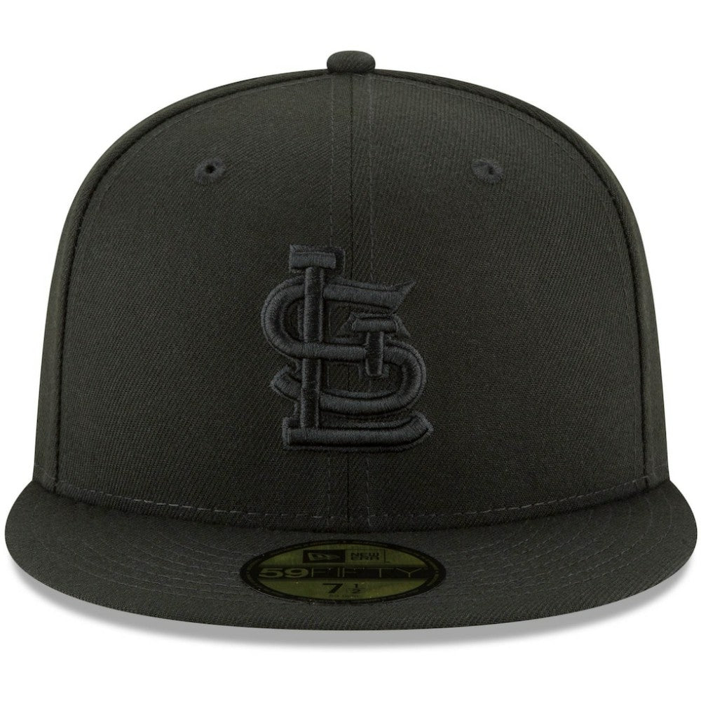 St. Louis Cardinals Black on Black 59FIFTY Fitted Hat Black | New Era