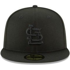 St. Louis Cardinals Black on Black 59FIFTY Fitted Hat Black | New Era