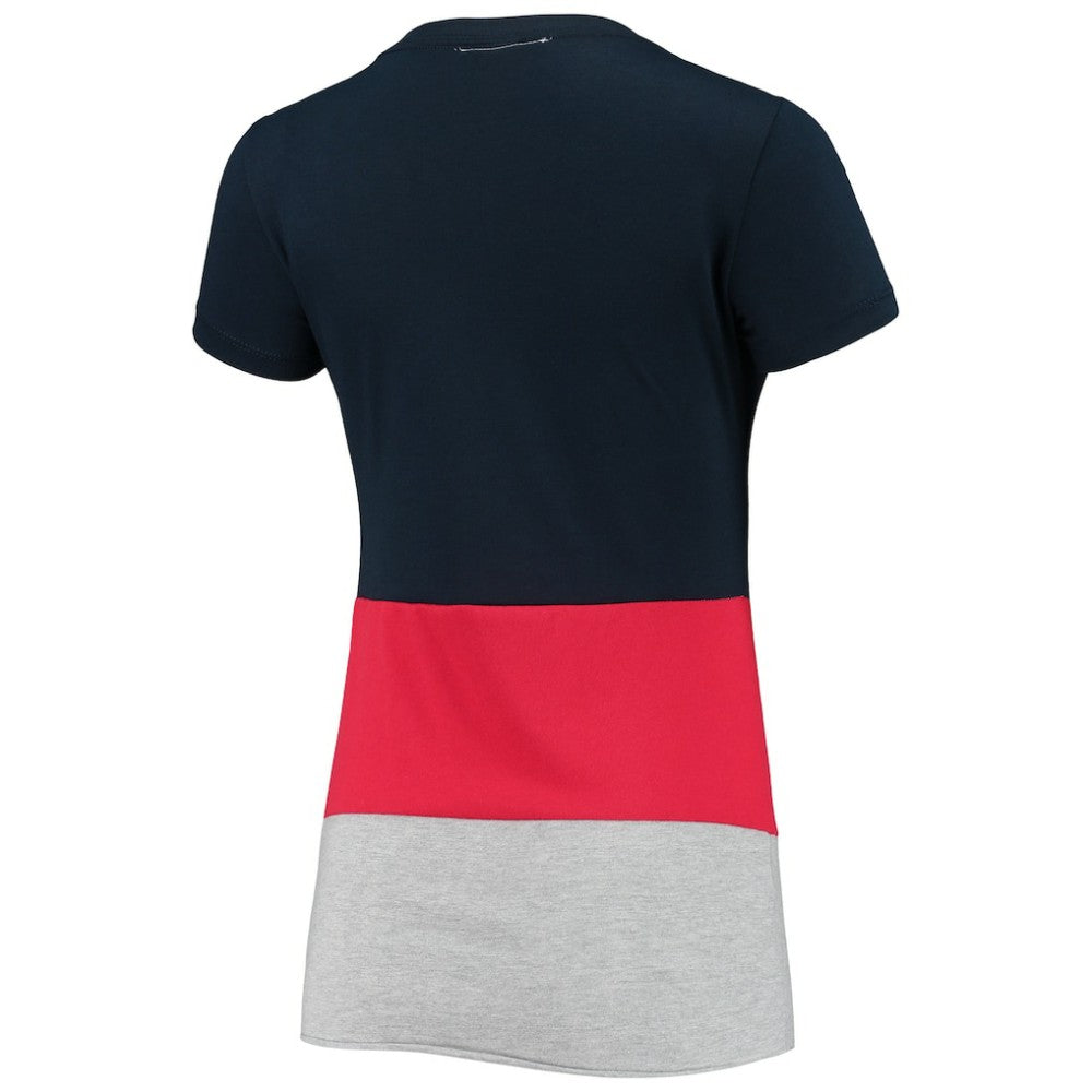Atlanta Braves Refried Apparel Women's Sustainable Fitted T-Shirt Navy
