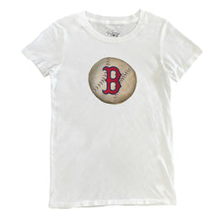 Boston Red Sox Tiny Turnip Women's Stitched Baseball T-Shirt White