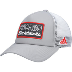 Chicago Blackhawks adidas Locker Room Foam Trucker Snapback Hat Gray/White