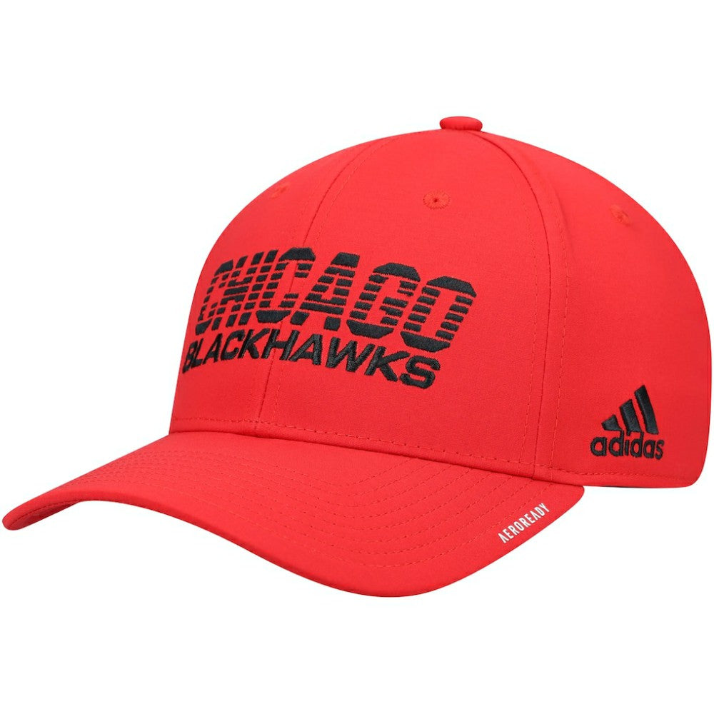 Chicago Blackhawks adidas 2021 Locker Room AEROREADY Flex Hat Red