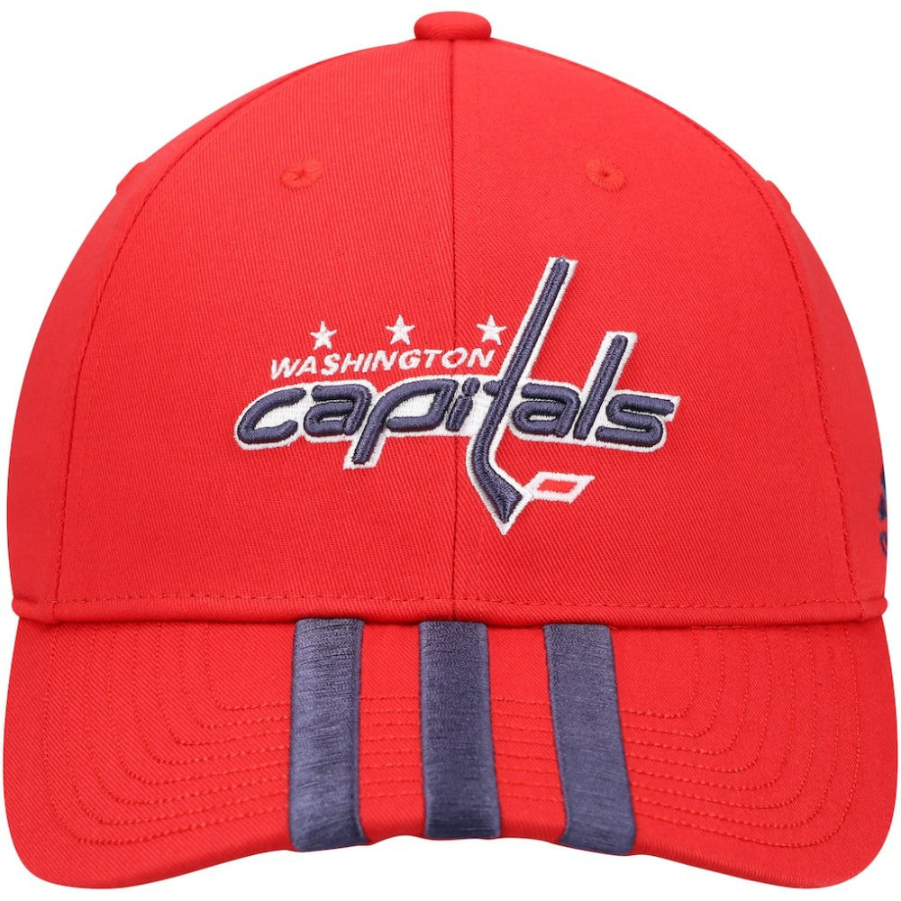Washington Capitals adidas Locker Room Three Stripe Adjustable Hat Red