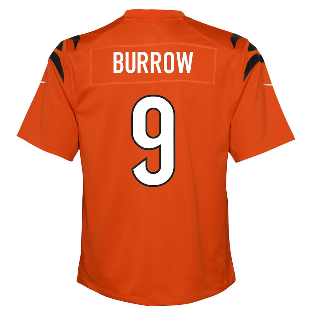Joe Burrow Cincinnati Bengals Youth Game Jersey - Orange