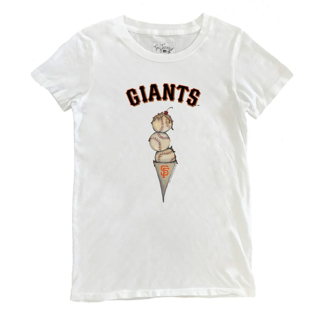 San Francisco Giants Tiny Turnip Women's Triple Scoop T-Shirt White