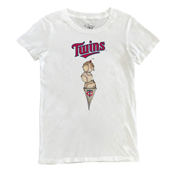 Minnesota Twins Tiny Turnip Women's Triple Scoop T-Shirt White