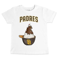 San Diego Padres Tiny Turnip Youth Sundae Helmet T-Shirt White