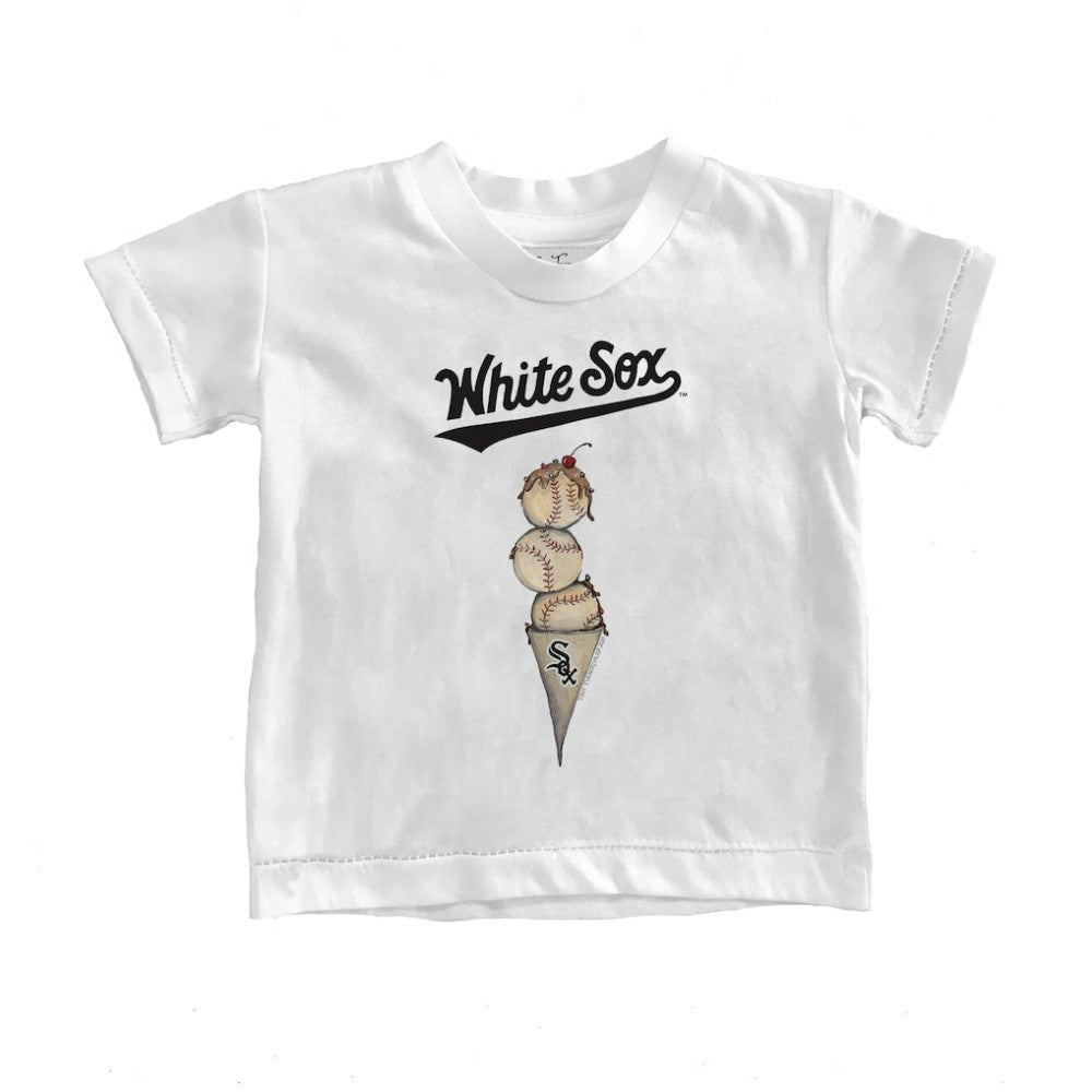 Chicago White Sox Tiny Turnip Youth Triple Scoop T-Shirt White