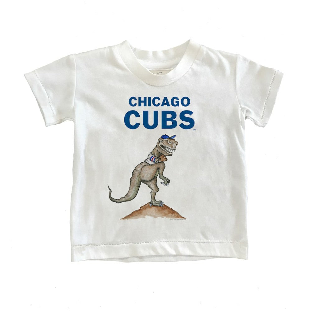 Chicago Cubs Tiny Turnip Youth TT Rex T-Shirt White