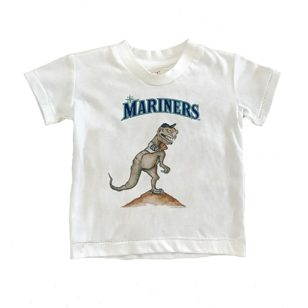 Seattle Mariners Tiny Turnip Youth TT Rex T-Shirt White