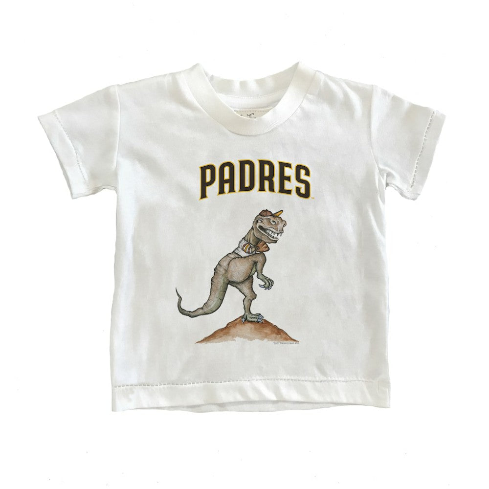 San Diego Padres Tiny Turnip Youth TT Rex T-Shirt White