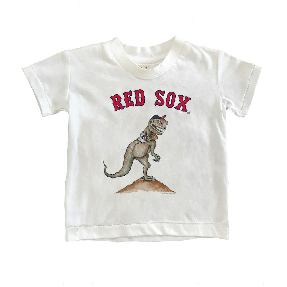 Boston Red Sox Tiny Turnip Youth TT Rex T-Shirt White