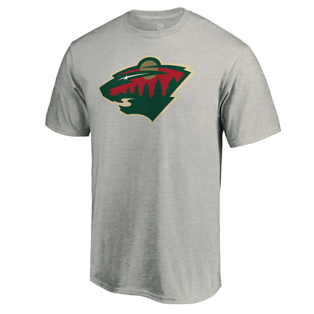 Minnesota Wild Primary Logo T-Shirt Heather Gray