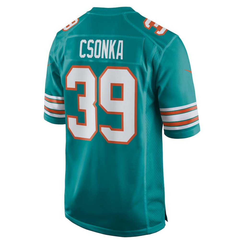 Larry Csonka Miami Dolphins Retired Player Jersey - Aqua