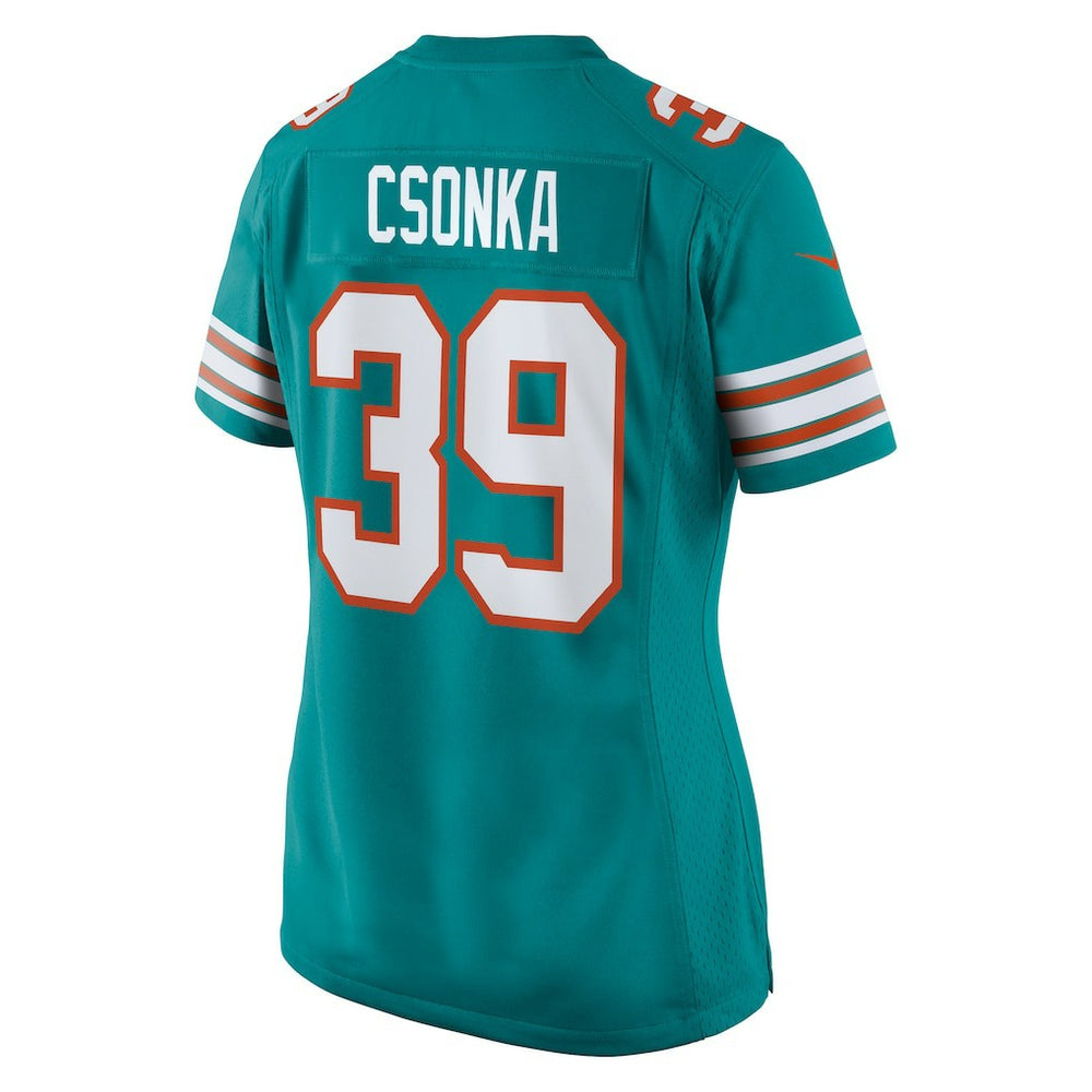 Larry Csonka Miami Dolphins Women's Retired Player Jersey - Aqua