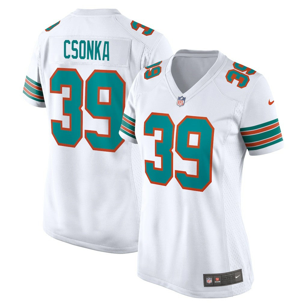 Larry Csonka Miami Dolphins Women's Retired Player Jersey - White