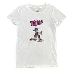 Minnesota Twins Tiny Turnip Women's Caleb the Catcher T-Shirt White