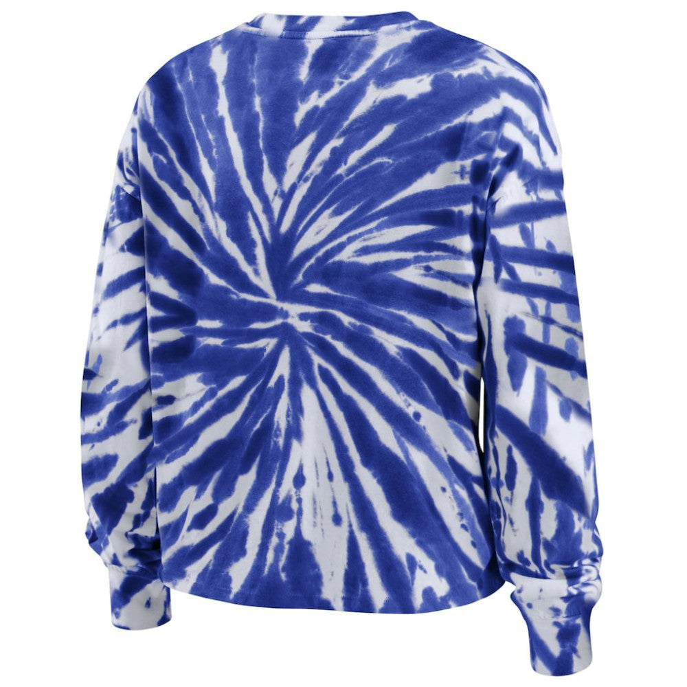 Montreal Canadiens WEAR by Erin Andrews Women's Tie-Dye Long Sleeve T-Shirt Navy