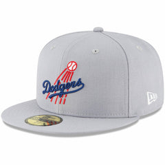 Los Angeles Dodgers Cooperstown Collection Logo 59FIFTY Fitted Hat Gray | New Era