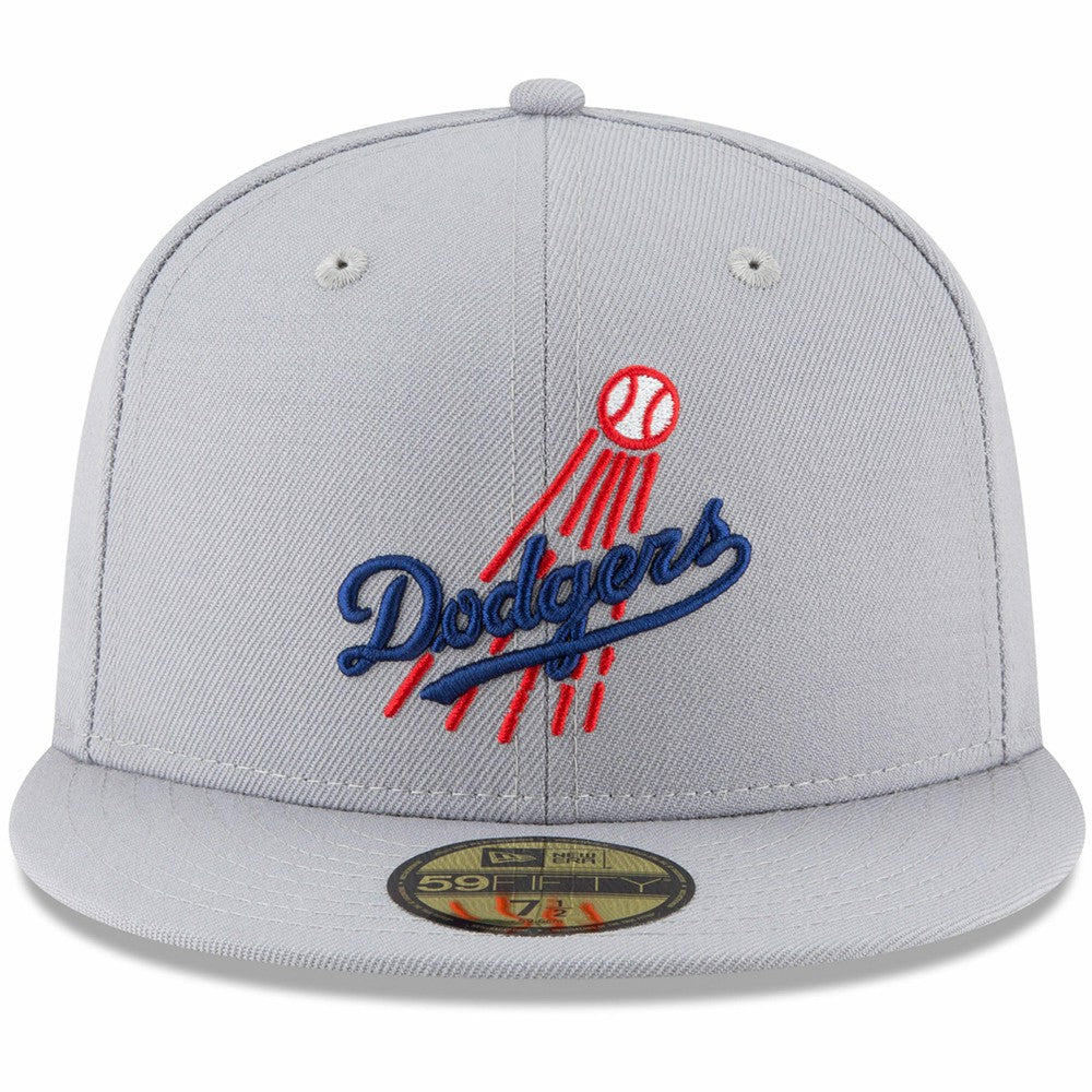 Los Angeles Dodgers Cooperstown Collection Logo 59FIFTY Fitted Hat Gray | New Era