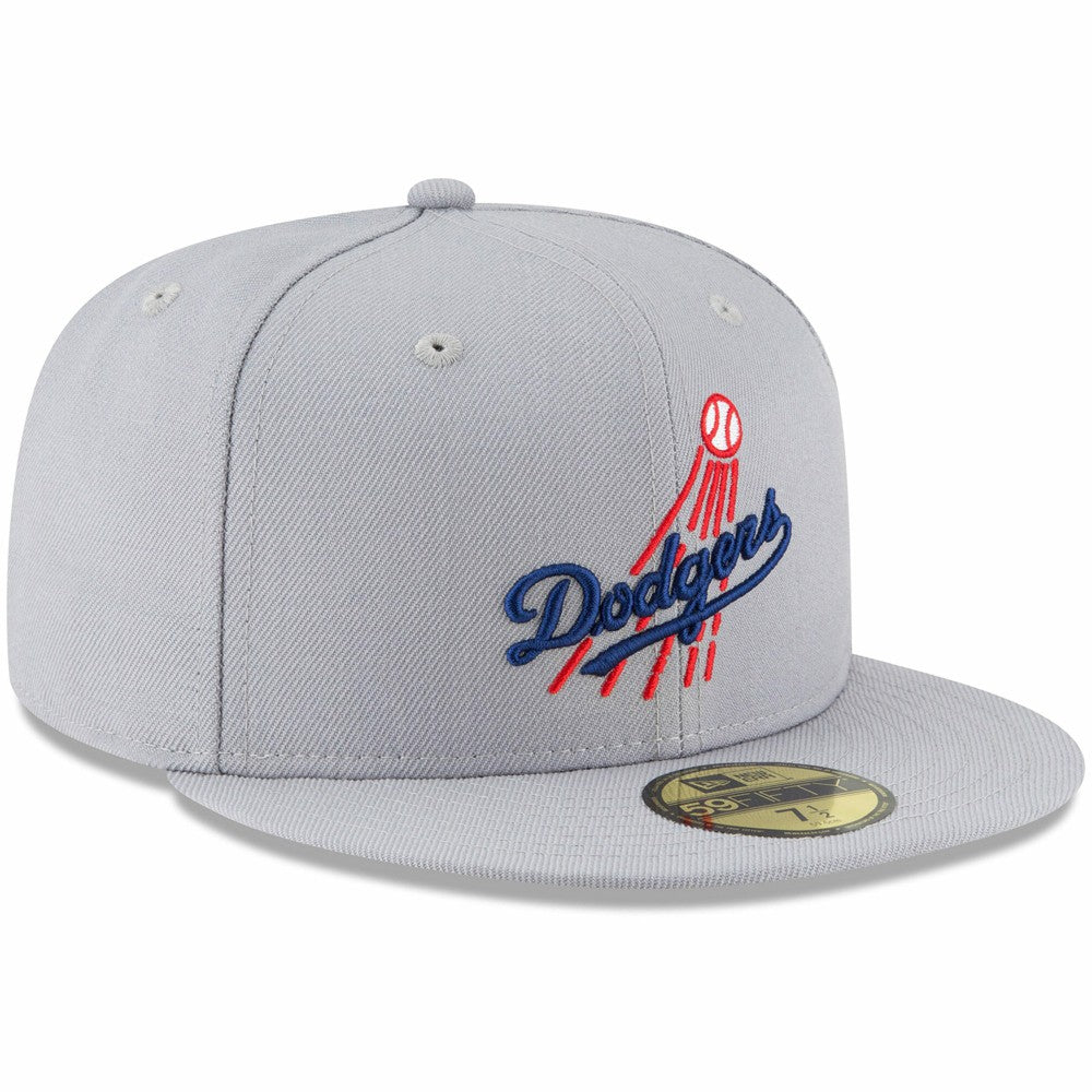 Los Angeles Dodgers Cooperstown Collection Logo 59FIFTY Fitted Hat Gray | New Era