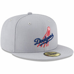 Los Angeles Dodgers Cooperstown Collection Logo 59FIFTY Fitted Hat Gray | New Era