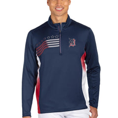 Detroit Tigers Antigua Liberty Quarter-Zip Pullover Jacket Navy
