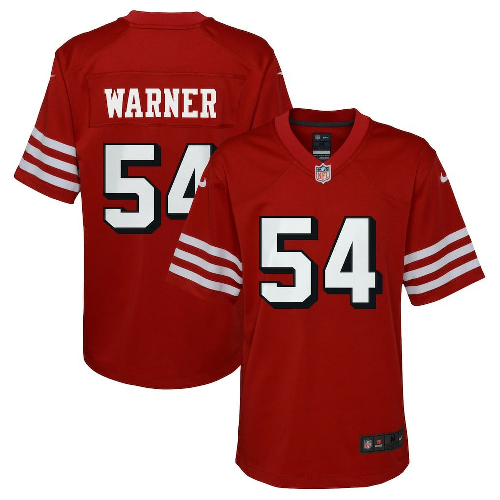 Fred Warner San Francisco 49ers Youth Game Jersey - Scarlet