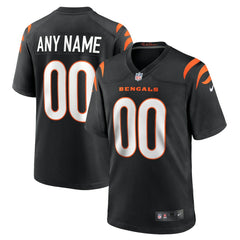 Cincinnati Bengals Youth Logo Game Custom Jersey - Black