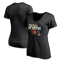 Ottawa Senators Women's Battle of the North V-Neck T-Shirt Black