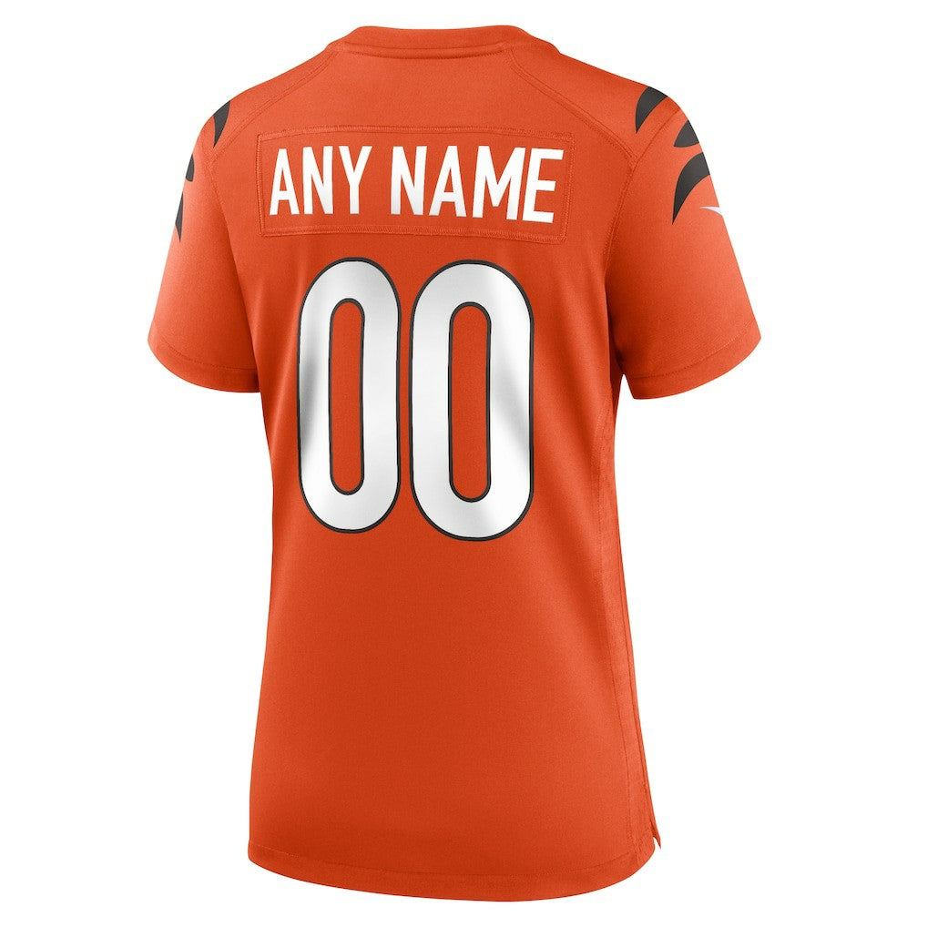Cincinnati Bengals Women's Alternate Game Custom Jersey - Orange