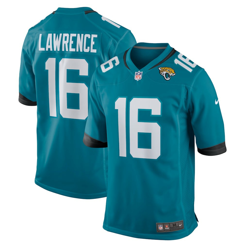 Trevor Lawrence Jacksonville Jaguars Youth Game Jersey - Teal
