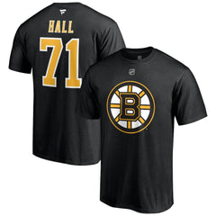 Taylor Hall Boston Bruins Fanatics Authentic Stack Name & Number T-Shirt Black