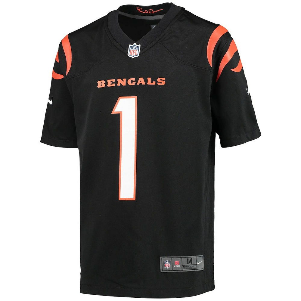 Ja'Marr Chase Cincinnati Bengals Youth Game Jersey - Black