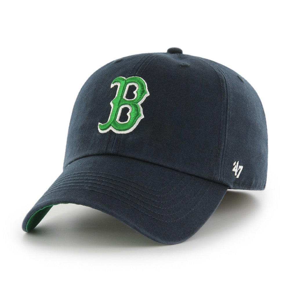 Boston Red Sox Franchise Fitted Hat Navy/Kelly Green | 47 brand