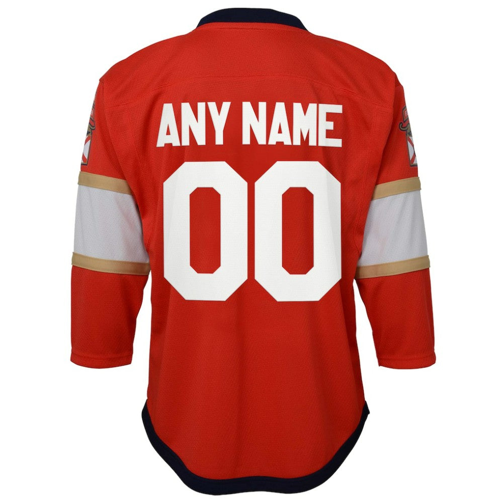Florida Panthers Youth Home Replica Custom Jersey Red