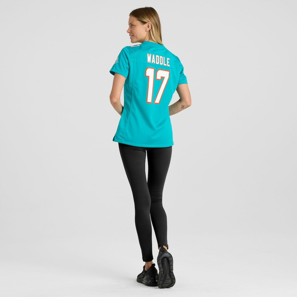 Jaylen Waddle Miami Dolphins Women's Game Player Jersey - Aqua