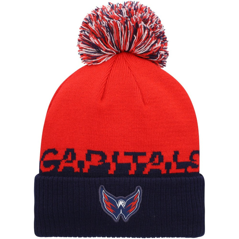 Washington Capitals adidas COLD.RDY Cuffed Knit Hat with Pom Red/Navy