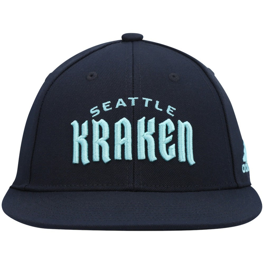 Seattle Kraken adidas Team Snapback Hat Deep Sea Blue