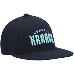 Seattle Kraken adidas Team Snapback Hat Deep Sea Blue