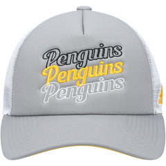 Pittsburgh Penguins adidas Women's Foam Trucker Snapback Hat Gray/White